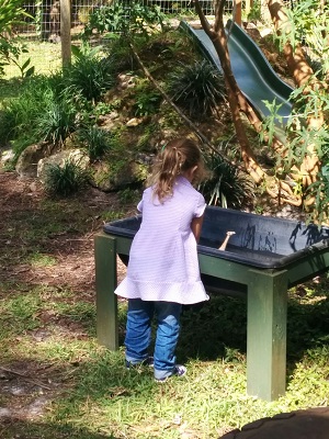 Washing lesson outdoor area